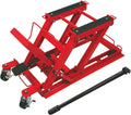 Big Red Hydraulic Powersports Lift Jack (Motorcycle, ATV, UTV, Snowmobile): 3/4 Ton (1,500 lb) Capacity,Red,W6407