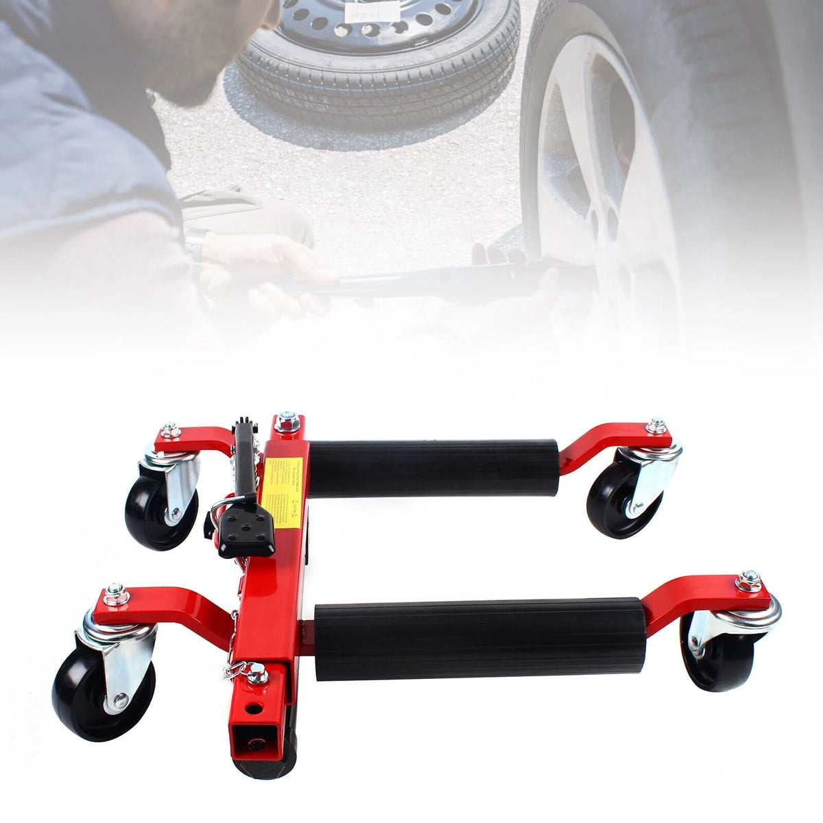 1500lb HYDRAULIC Positioning Car Wheel Dolly Jack Lift Auto Vehicle Moving Hoist