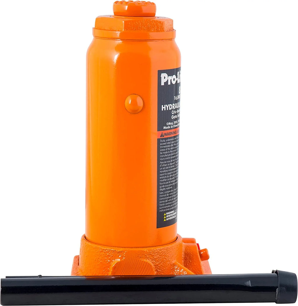 Pro-Lift 8 Ton Hydraulic Bottle Jack - Portable Car Jack 16000 lbs Capacity with Pump Handle