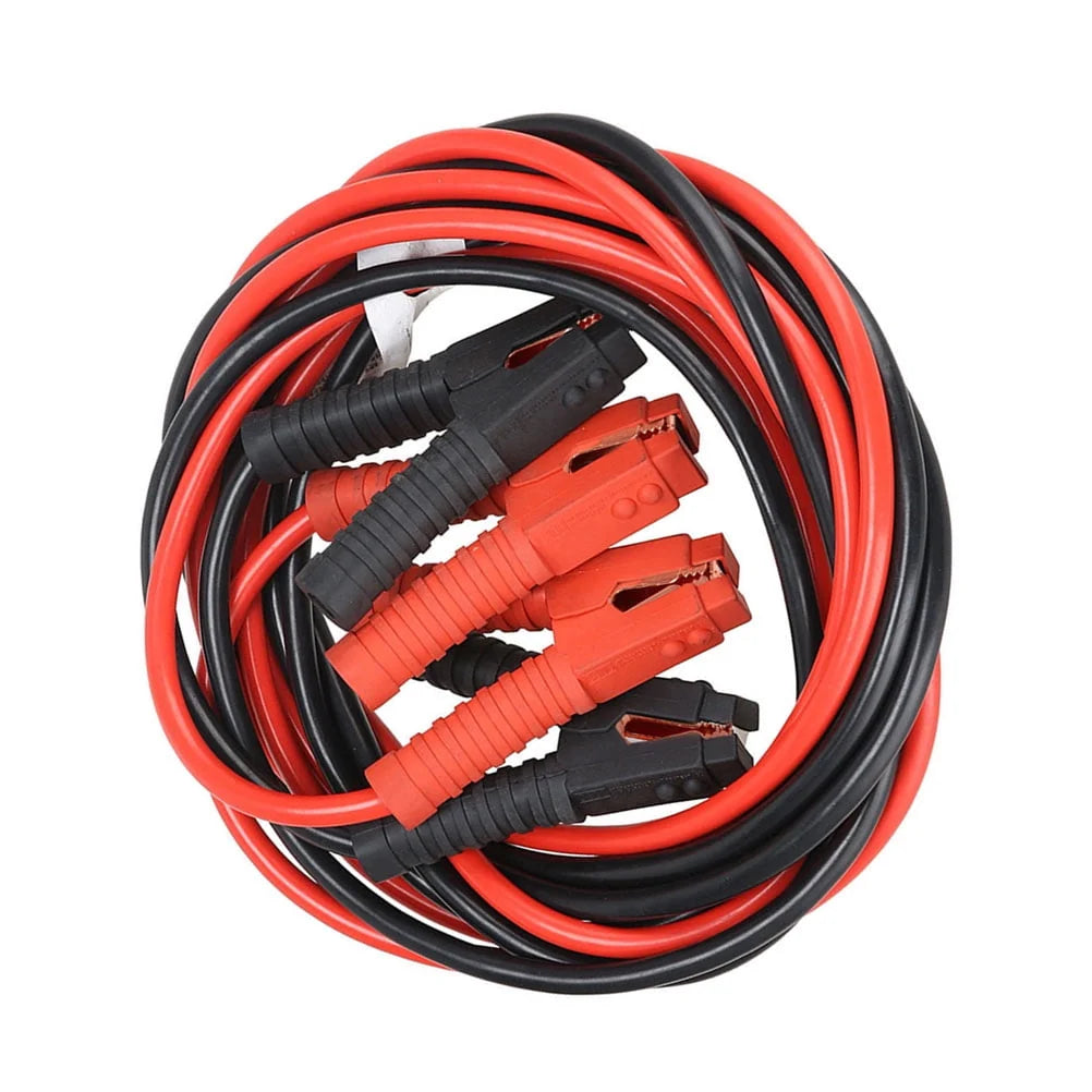 6m 3000A Car Battery Power Emergency Cable Jump Start Firing Line Power Wire Copper Clip Clamp Boost Cord Bateria Auto (Black and Red)