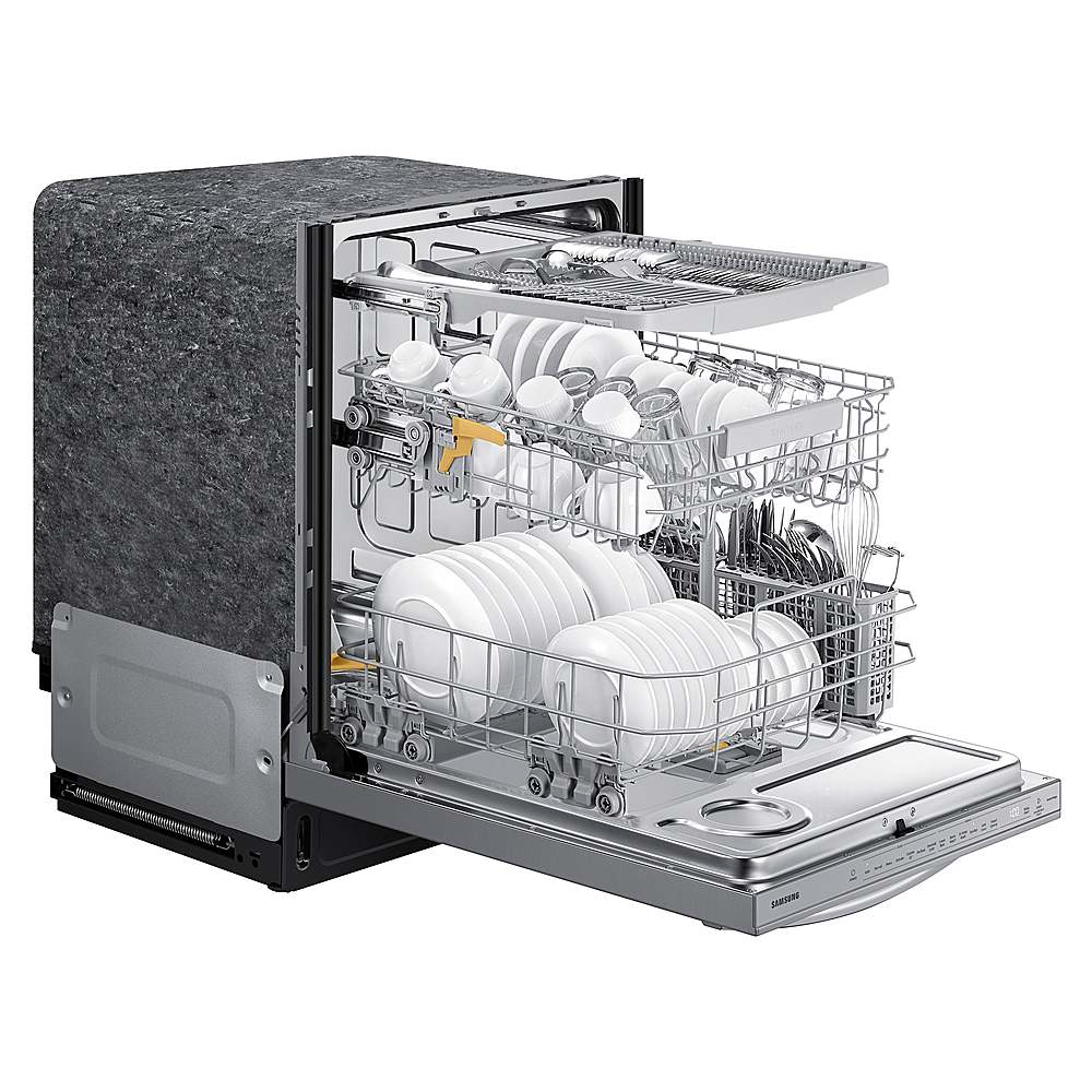 Samsung - Smart 44dBA Dishwasher with StormWash+ - Stainless steel