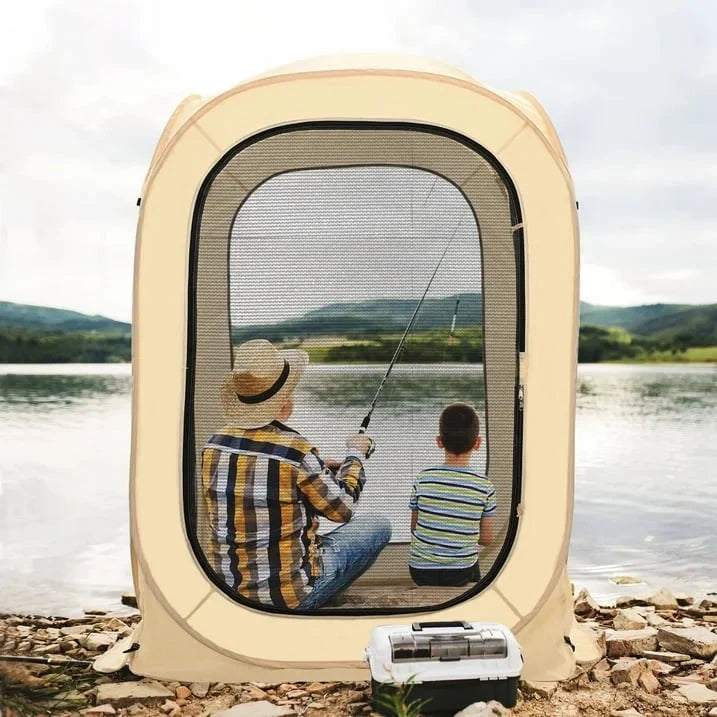 Lilypelle 4.3' x 4.3' Instant Screen House, Portable Screen Room,Canopy Pop-Up Screen Tentwith Carry Bag for Patio, Backyard, Deck & Outdoor Activities
