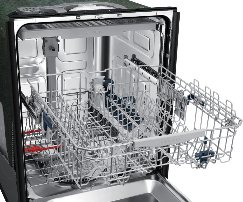 Samsung - StormWash 24 Top Control Built-In Dishwasher with AutoRelease Dry, 3rd Rack, 48 dBA - Tuscan stainless steel