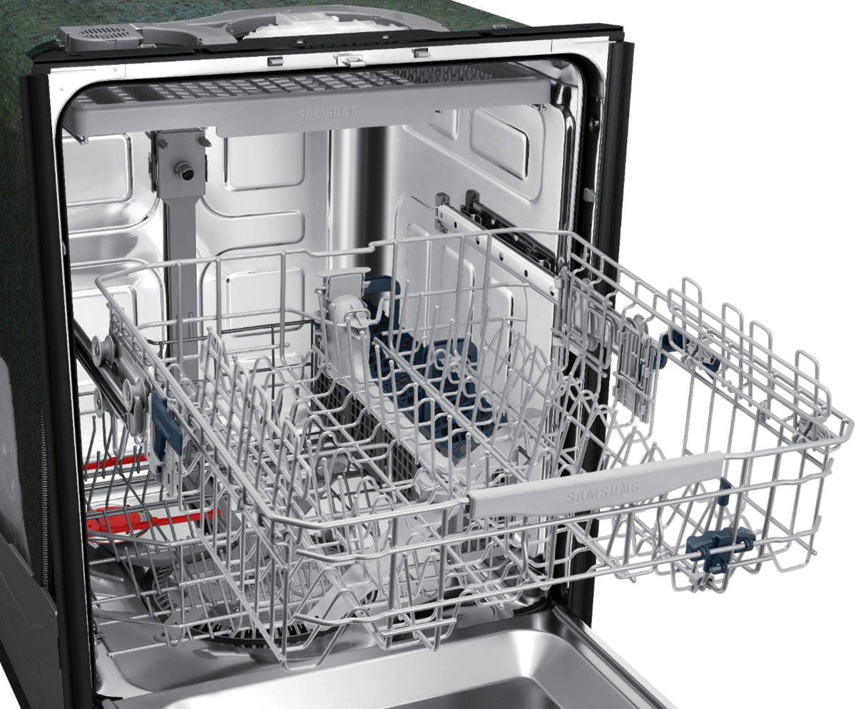 Samsung - StormWash 24 Top Control Built-In Dishwasher with AutoRelease Dry, 3rd Rack, 48 dBA - Tuscan stainless steel