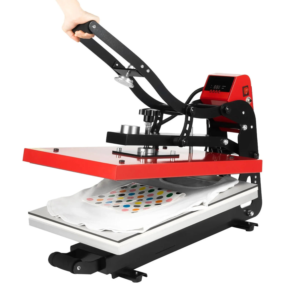 16x20 Slide Out Auto Open Heat Press Machine Clamshell Slide Out Base T-Shirt