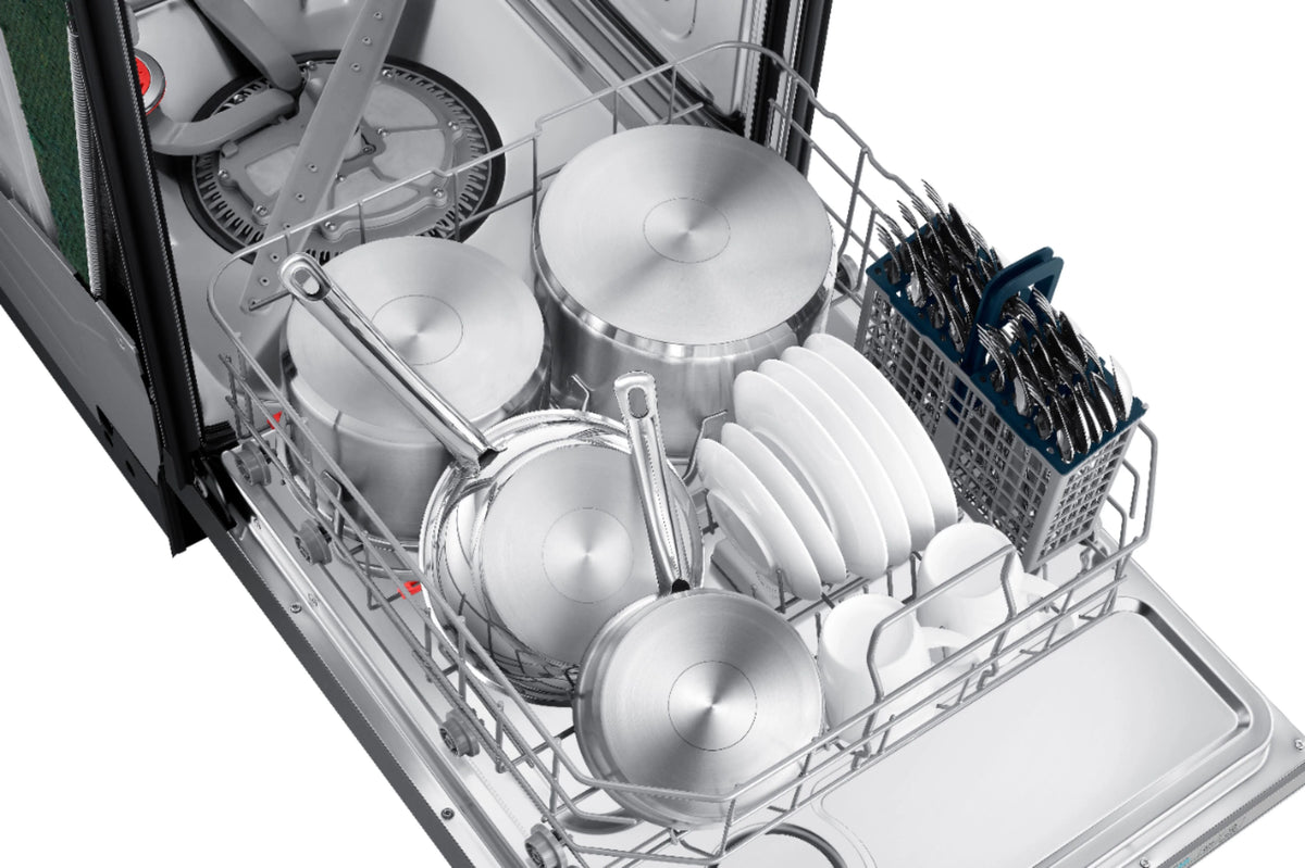 Samsung - StormWash 24 Top Control Built-In Dishwasher with AutoRelease Dry, 3rd Rack, 48 dBA - Stainless steel