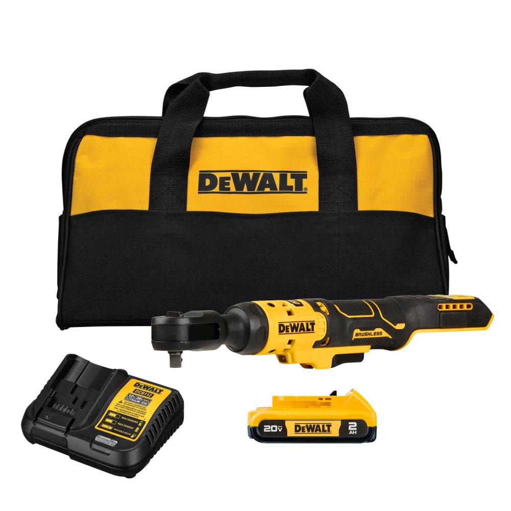 DW ATOMIC 20V MAX Ratchet Kit Brushless 3/8 DCF513D1 from DW