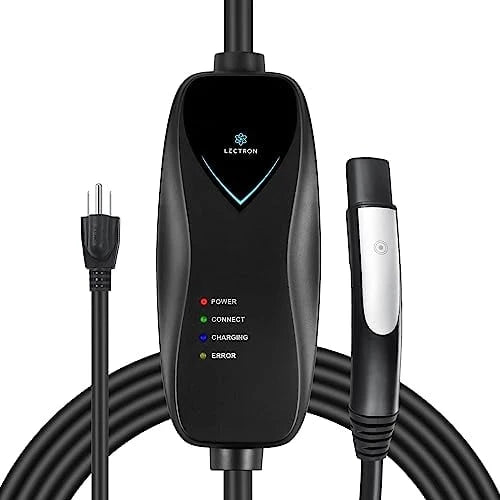 Lectron Level 1 Portable 15 Amp (110V) Electric Car Charger for Tesla X/Y/3/S EVs with NEMA 5-15 Plug