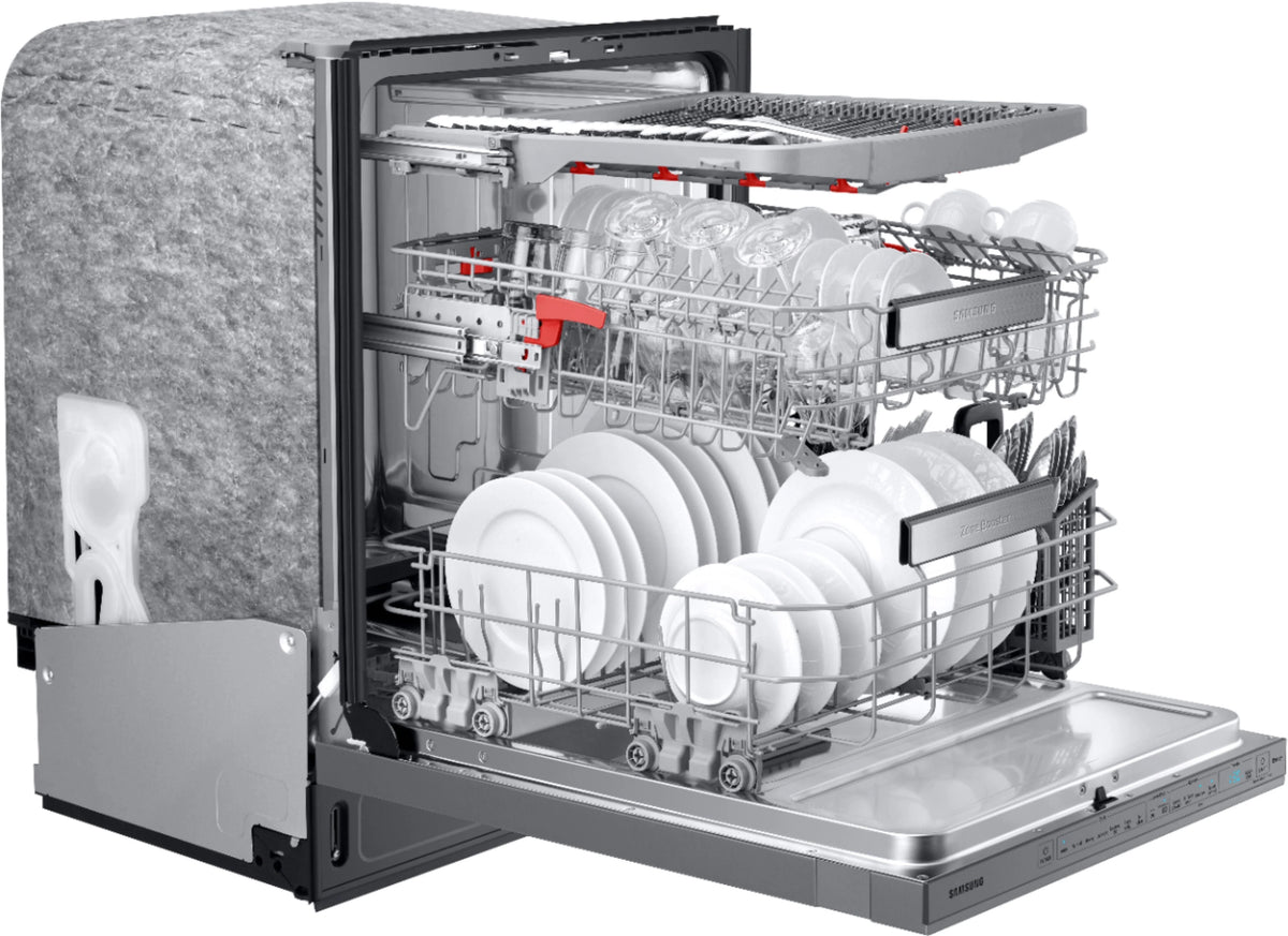 Samsung - Linear Wash 24 Top Control Built-In Dishwasher with AutoRelease Dry, 39 dBA - Stainless steel