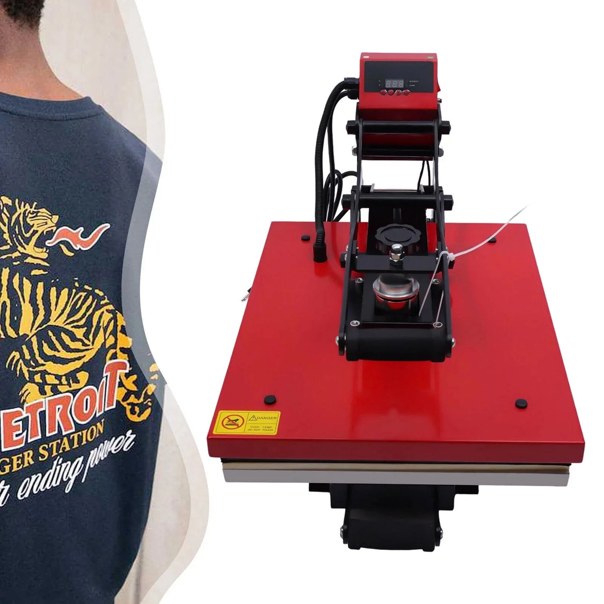 16 x 20 Clamshell Semi-Auto Open Heat Press Machine Slide Out Function Heavy Heat Press Machine