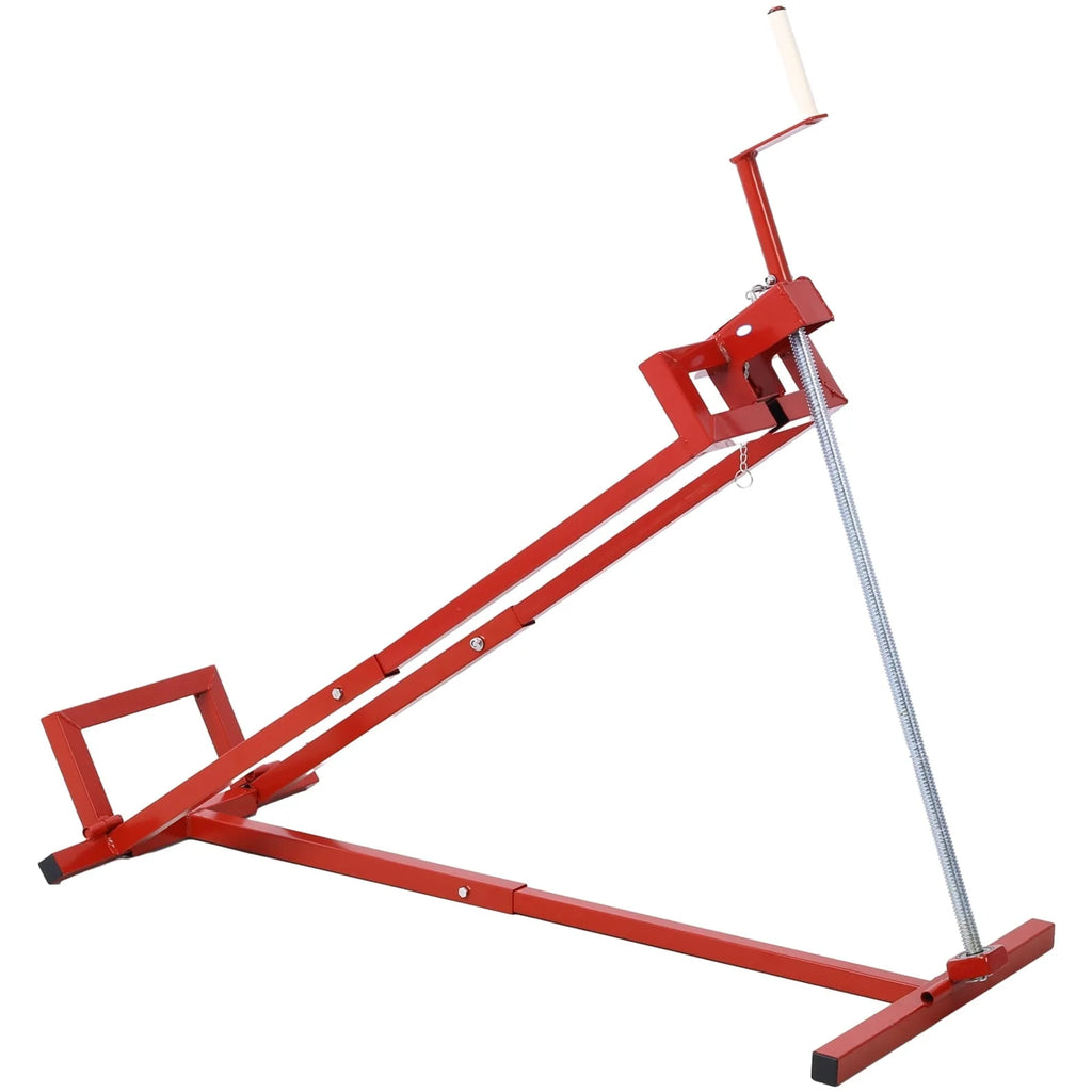imerelez Easy Lawn Mower Lift for Riding Tractors , 800 Lbs Capacity Lawn Tractor Lifter, Ride-on Mower, Lawn Tractor Lift, Lawn Tractor + 45° Tilt Adjustable, red