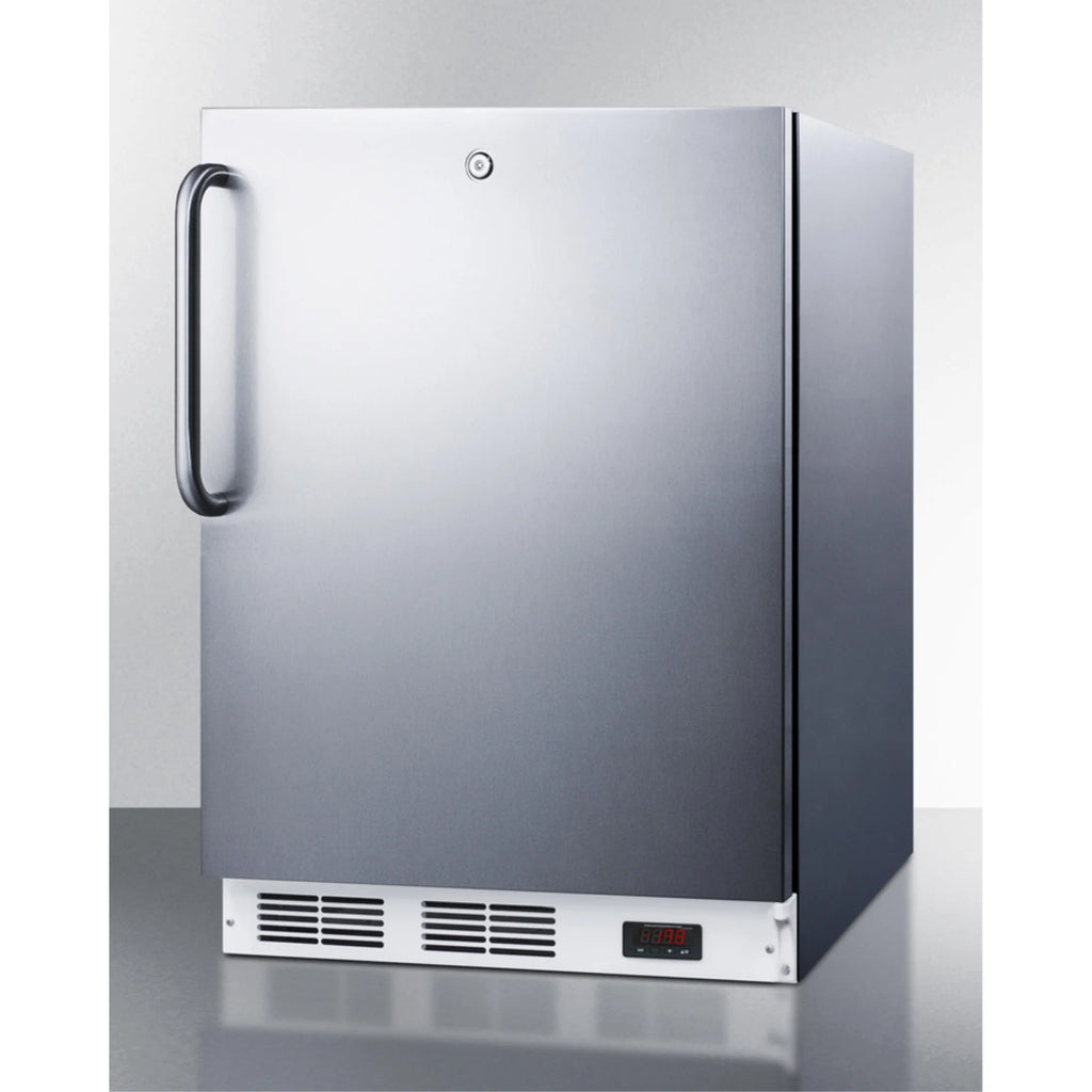 Accucold VT65ML7CSSADA 24 in. Wide Built-in ADA Height -25 deg C Manual Defrost All Freezer with Lock, Stainless Steel