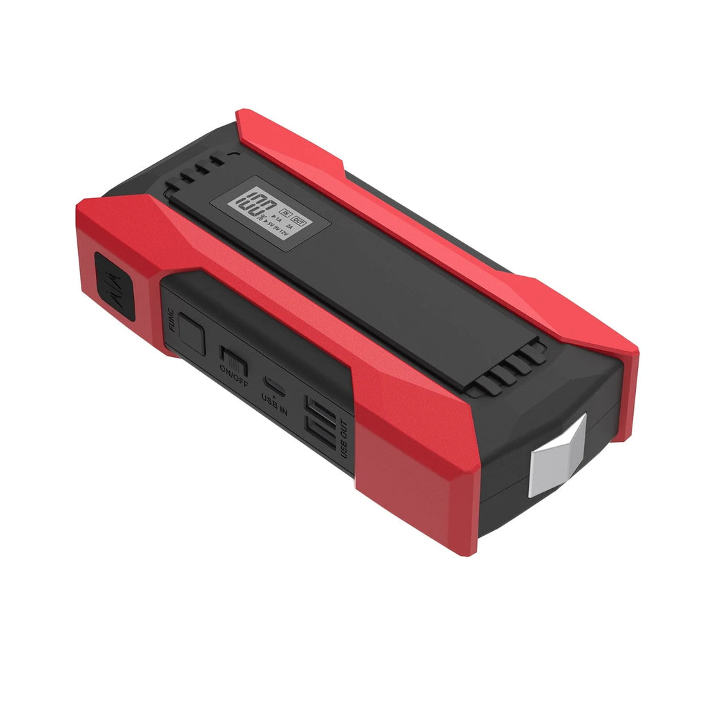 Meterk 1500A Peaks 10000mAh Car Jump Starter QC3.0 Fast Charging with LED Digital Display/Dual USB/Safety Hammer/LED Light/Multiple Protections 12.0V Car Battery Booster Pack Support Low-Tempera