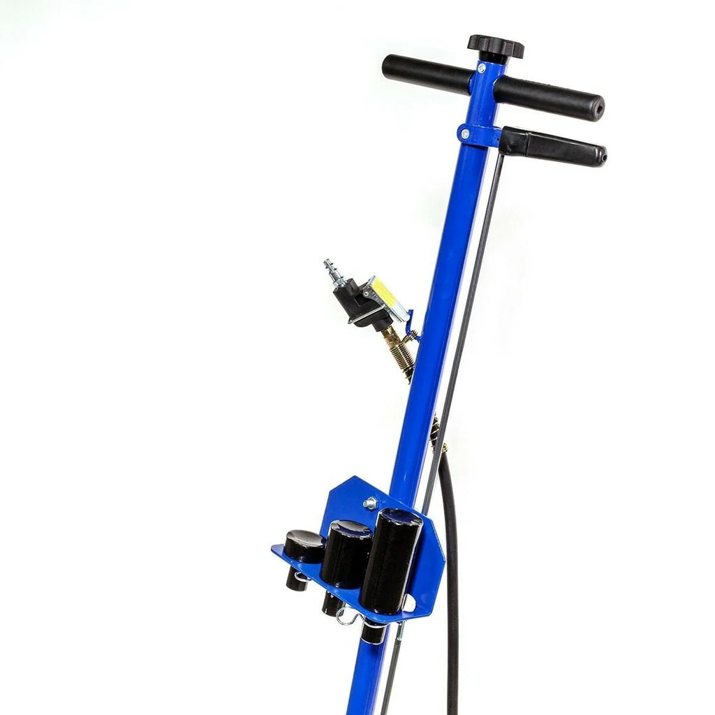 Pro-Series 22-Ton Air Hydraulic Floor Jack Car Wheel Floor Jack Capacity w/ (4) Extension Saddle Set, Blue