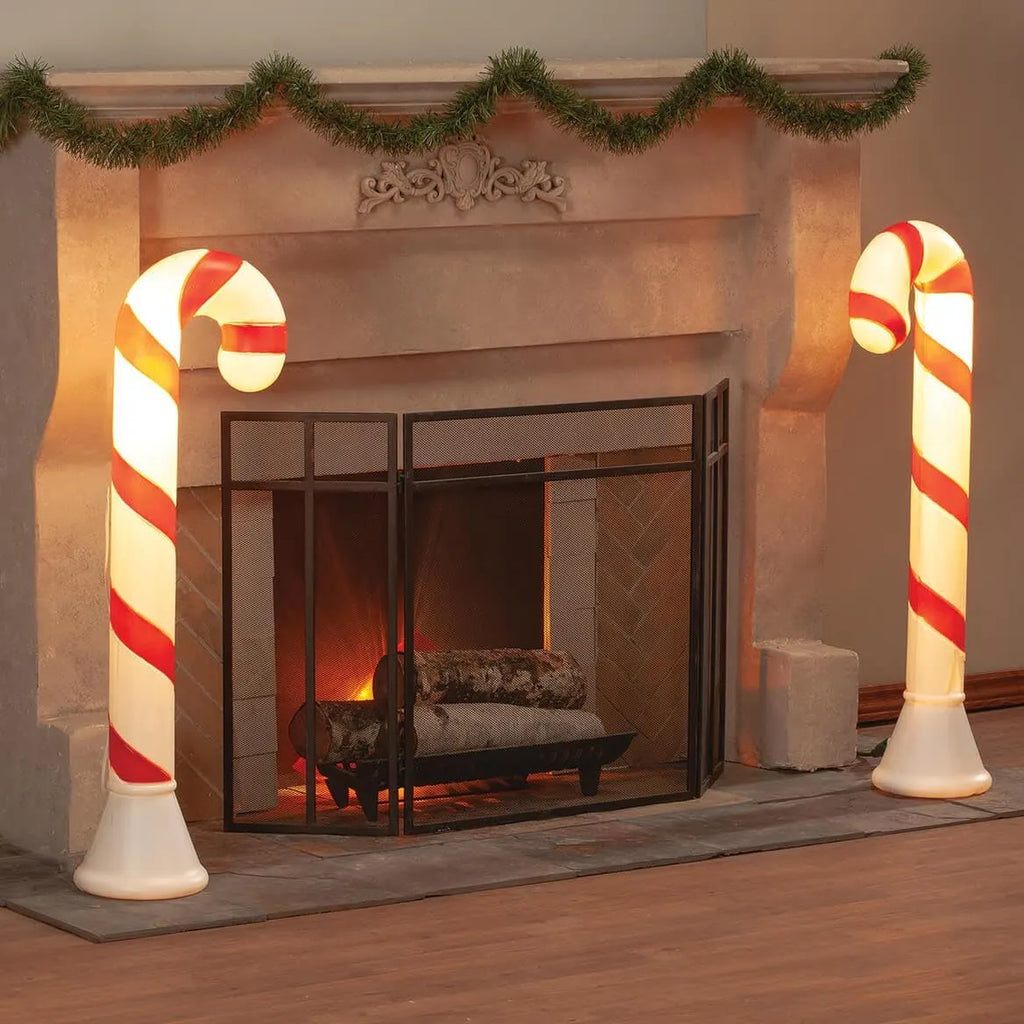 Fox Valley Traders Candy Cane Lighted Blow Mold