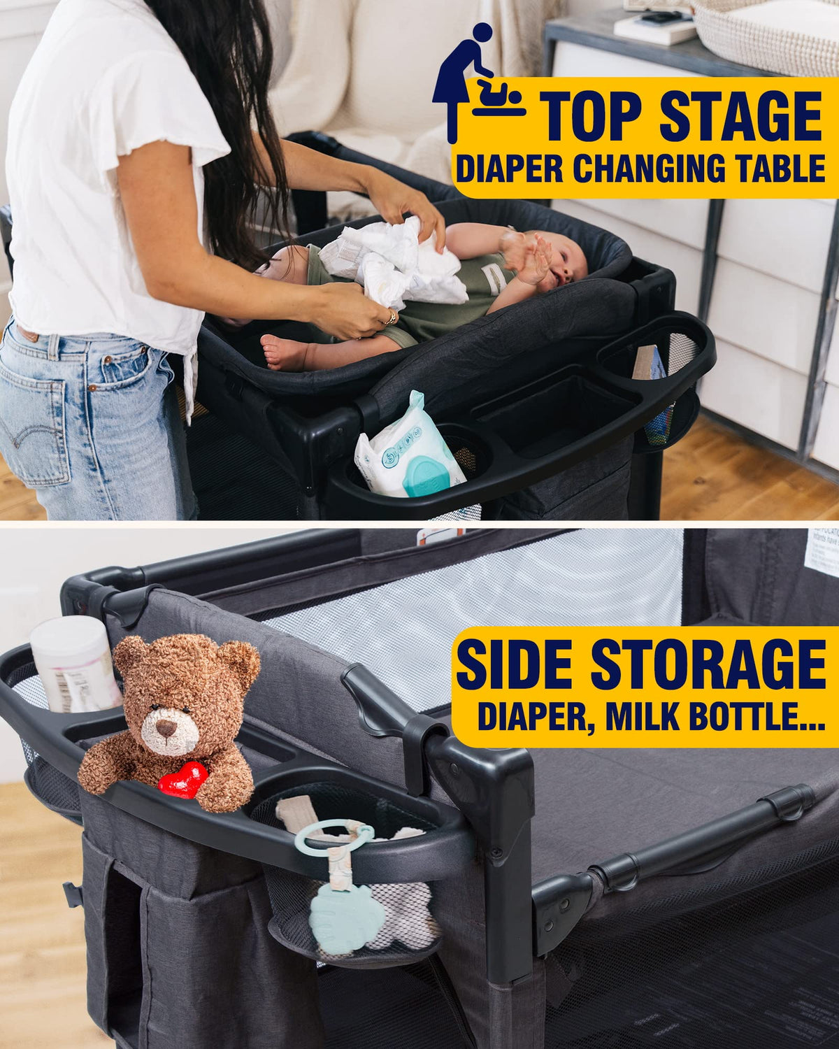 Bassinet Bedside Sleeper Functions Changing