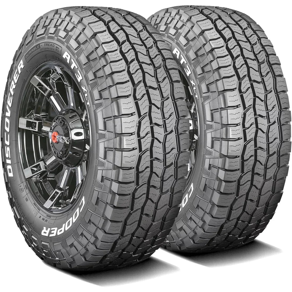 Pair of 2 (TWO) Cooper Discoverer AT3 XLT LT 285/75R16 126/123R E 10 Ply A/T All Terrain Tires Fits: 2006-08 Hummer H3 Base, 2009 Hummer H3 Championship Series