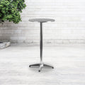 Flash Furniture 23.25 Round Aluminum Indoor-Outdoor Bar Height Table with Flip-Up Table