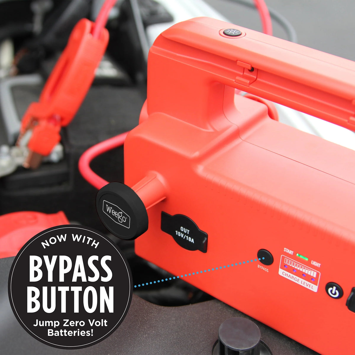 Weego 120 Portable 12V Lithium Jump Starter, 5000 Peak Amp, 1200A Cranking, USB Fast Charging