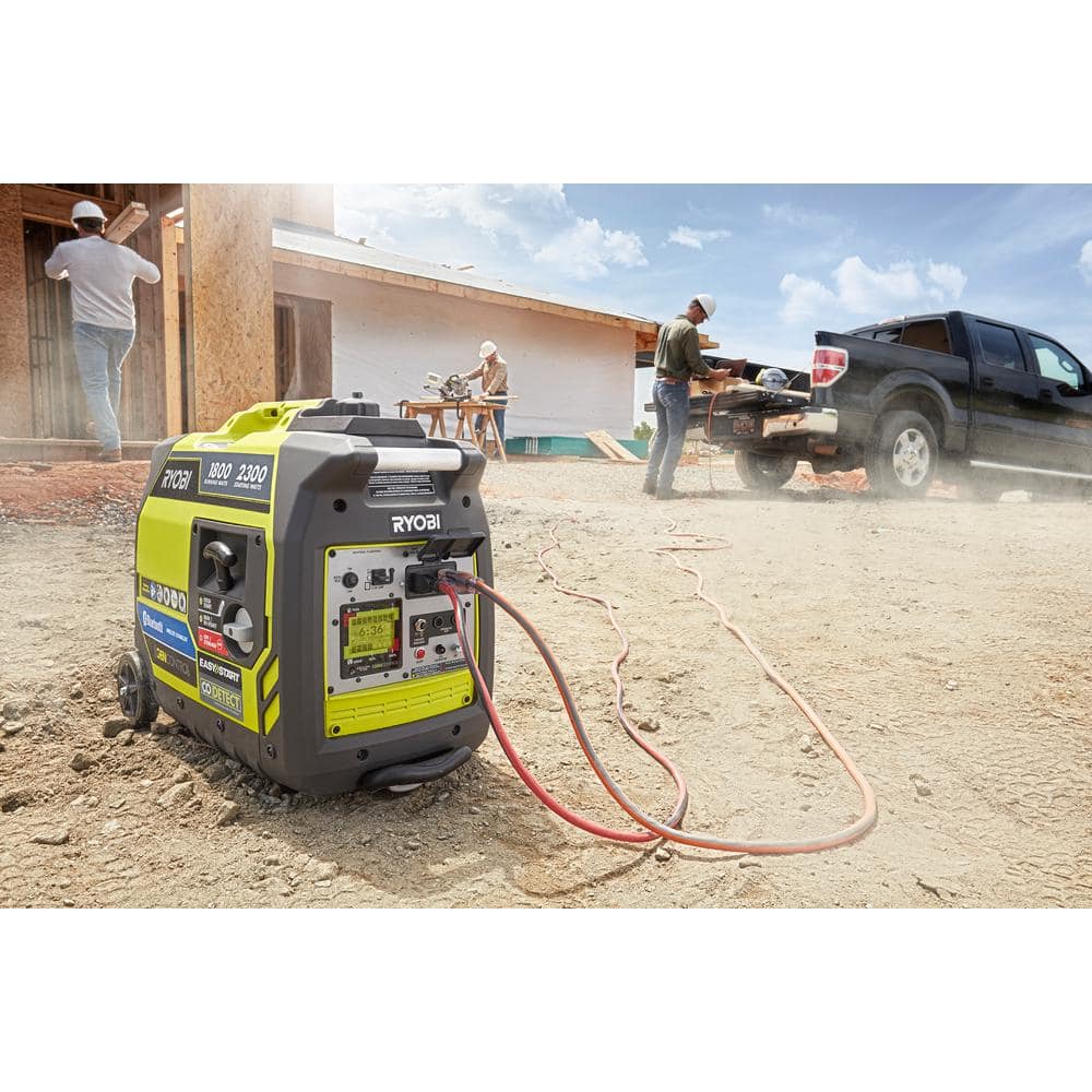 2,300-Watt Recoil Start Bluetooth Super Quiet Gasoline Powered Digital Inverter Generator with CO Shutdown Sensor RYi2322