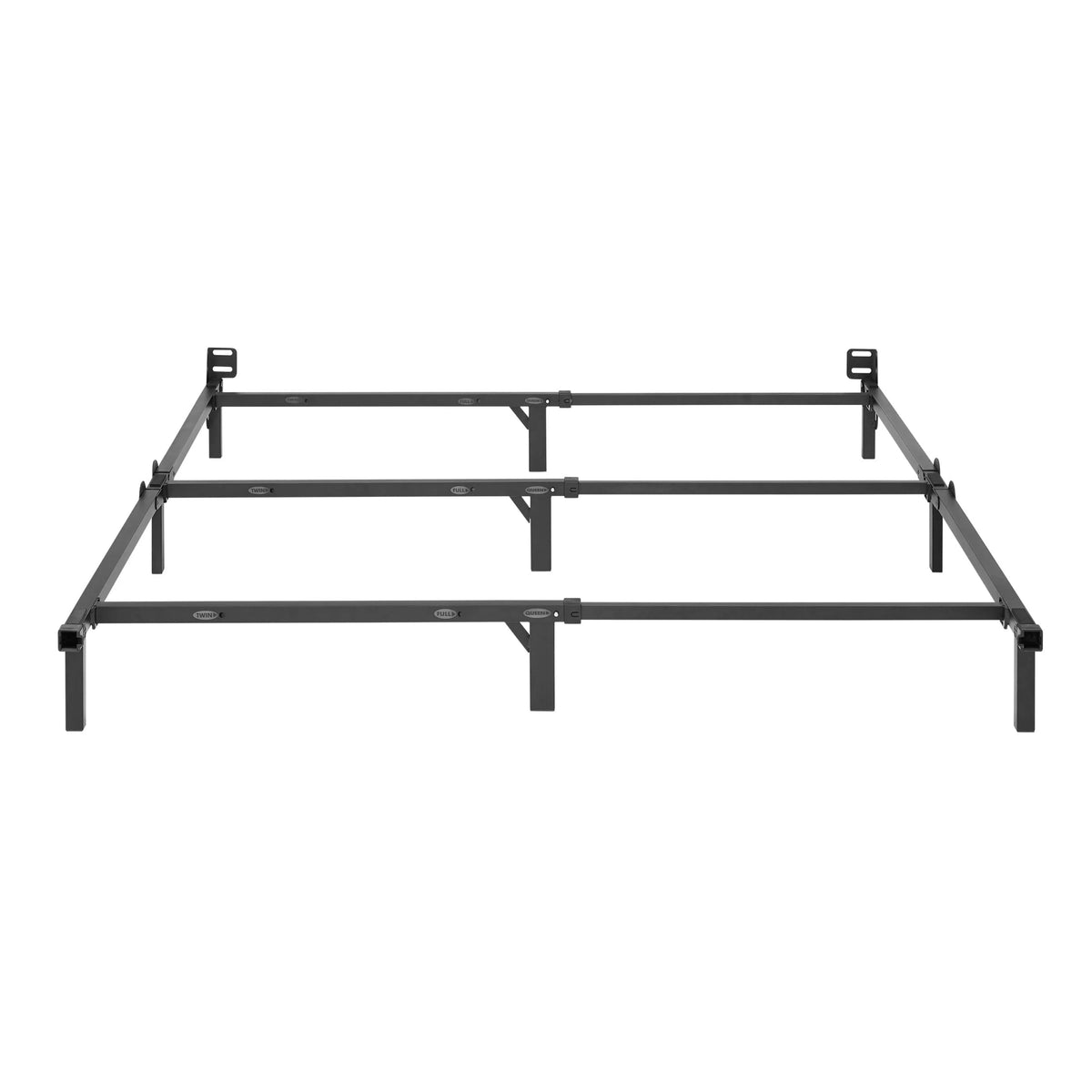 Mainstays 7 Adjustable Metal Bed Frame， Black， Adjusts Twin - Queen