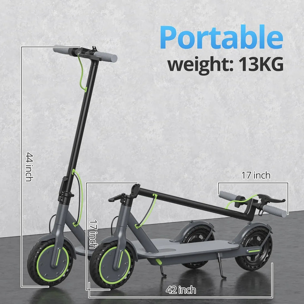Electric Scooter - 8.5/10'' Solid Tires, 350W/500W Motor, Up to 19-22MPH and 21-24Miles Long-Range Portable Commuting Scooter for Adults with Double Braking System and App