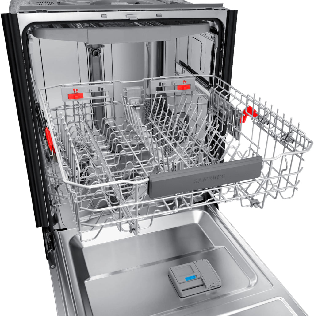 Samsung - StormWash 24 Top Control Built-In Dishwasher with AutoRelease Dry, 3rd Rack, 42 dBA - Stainless steel