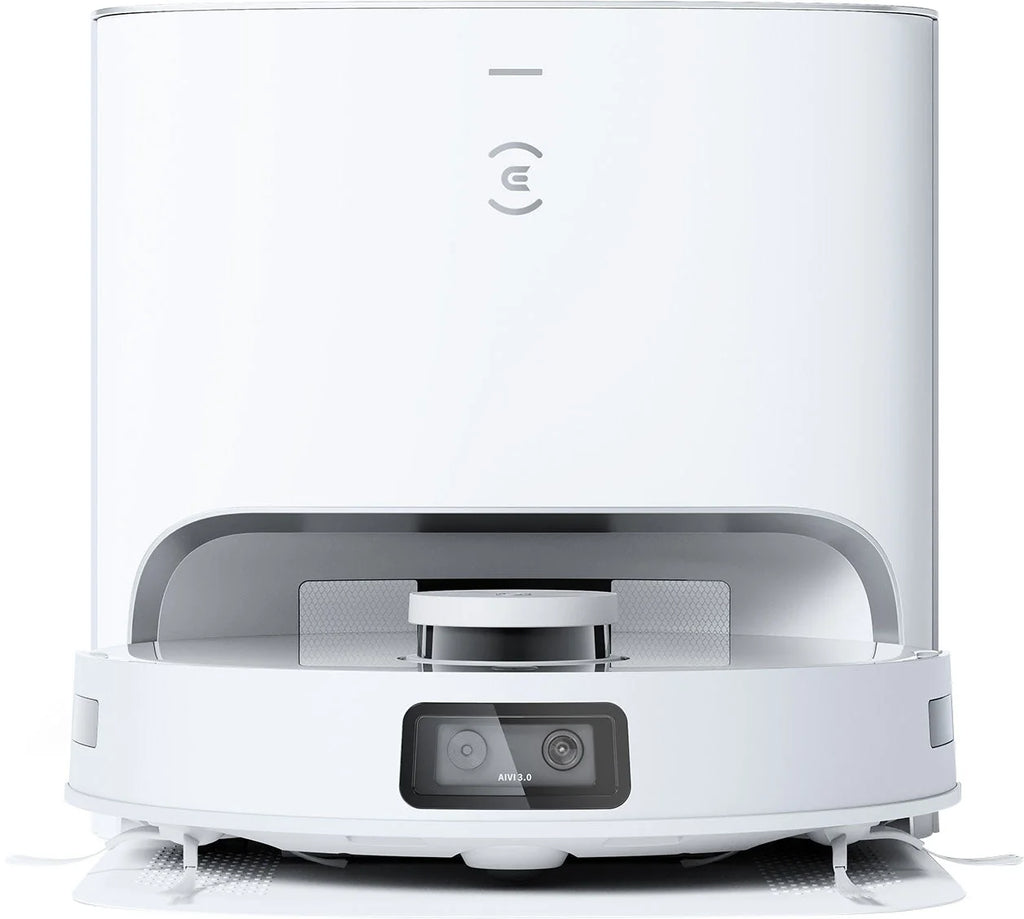 ECOVACS Robotics - DEEBOT T10+ Wi-Fi Connected Robot Vacuum & Mop with Auto Empty, Laser Mapping and AI Object Recognition and Avoidance - WHITE