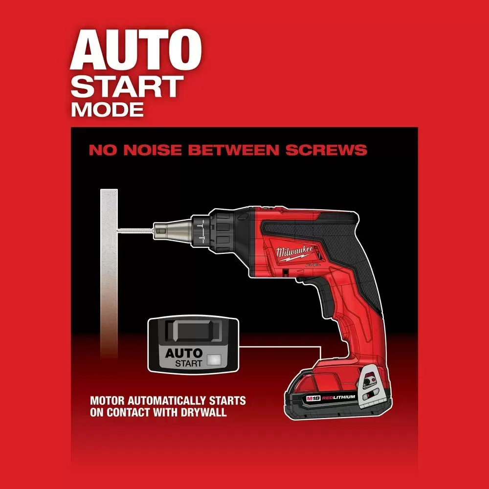 Milwaukee 2866-22 M18 FUEL 18V 5.0Ah Auto Start Drywall Screw Gun Kit