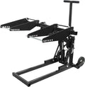 Garvee Hydraulic Lawn Mower Lift Jack, 550 Lb Capacity, Heavy Duty Steel Tractor Lift with Adjustable Wheel Span, Up to 23 Lifting Height for Zero Turn, Riding Mowers, Lawn Tractors, Red