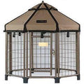 Advantek Pet Gazebo Dog Kennel, Earth Taupe, 3-ft