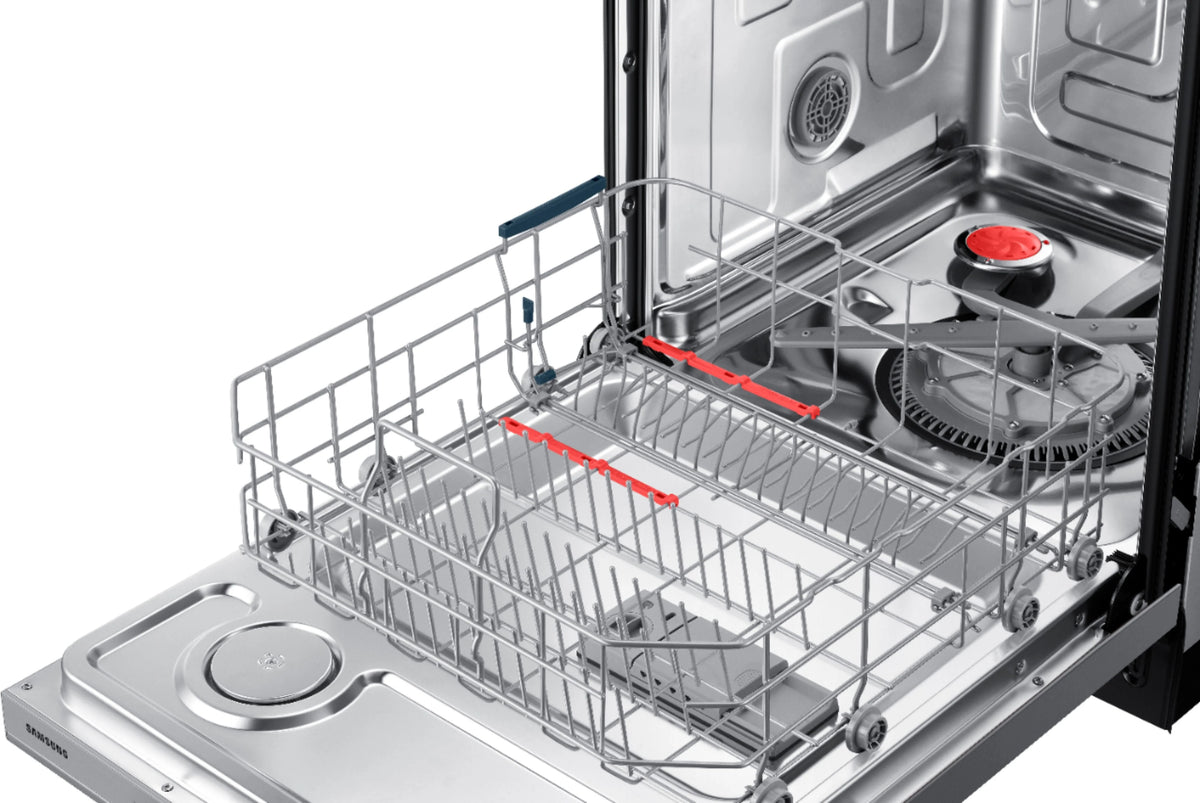 Samsung - StormWash 24 Top Control Built-In Dishwasher with AutoRelease Dry, 3rd Rack, 48 dBA - Stainless steel
