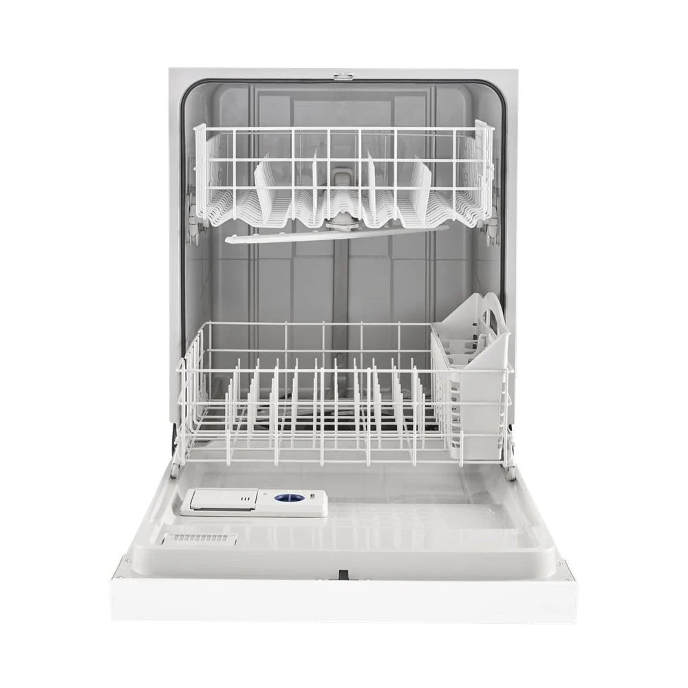 Whirlpool - 24 Front Control Built-In Dishwasher with 1-Hour Wash Cycle, 55dBA - White