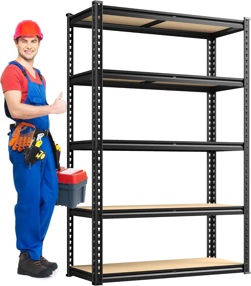 2020LBS Storage Shelves 5 Tier Garage Shelving Heavy Duty Adjustable Garage Shelves, Utility Rack Shelf, Shelving Units for Storage Warehouse Pantry Closet, 35.5 W x 11.9 D x 72 H, 4 Pack