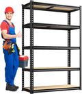 2020LBS Storage Shelves 5 Tier Garage Shelving Heavy Duty Adjustable Garage Shelves, Utility Rack Shelf, Shelving Units for Storage Warehouse Pantry Closet, 35.5 W x 11.9 D x 72 H, 4 Pack