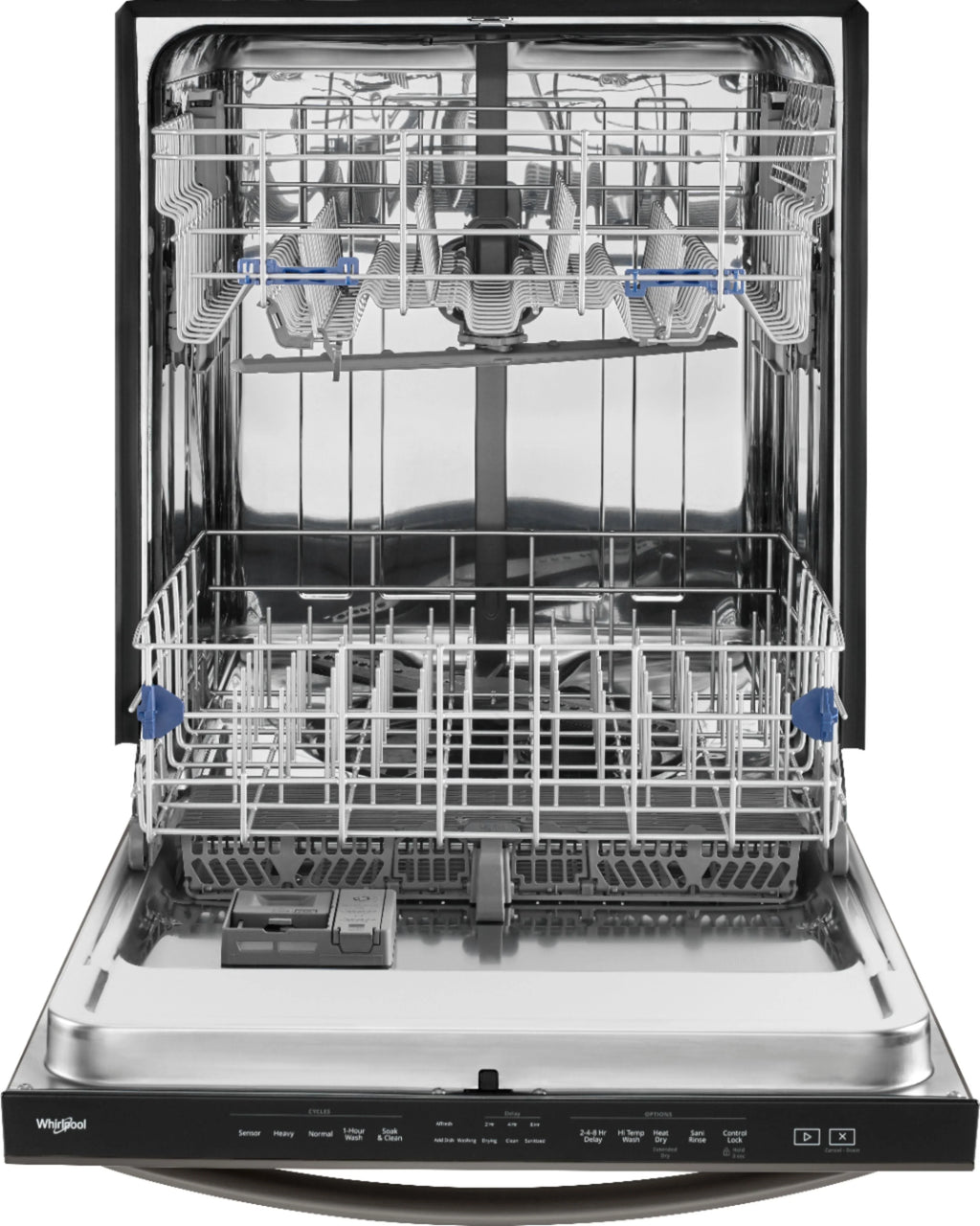 Whirlpool - 24 Built-In Dishwasher - Black stainless steel