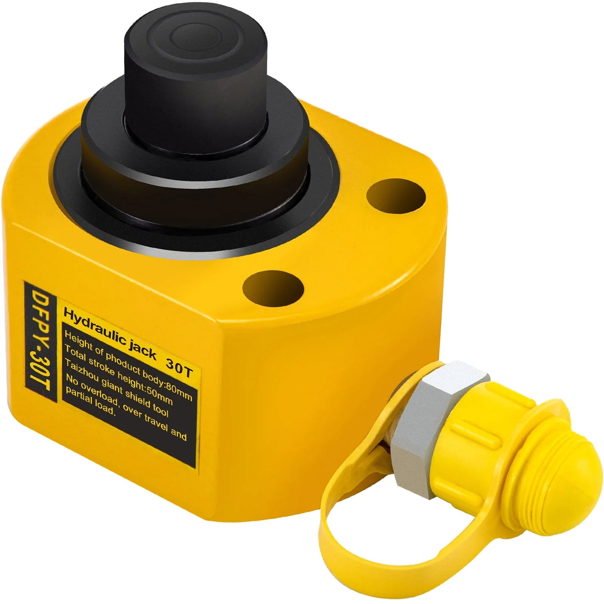 VEVOR Hydraulic Cylinder Jack, Hollow Ram Jack 30 Ton 2(50mm)Stroke Durable 10000 Psi Single Acting