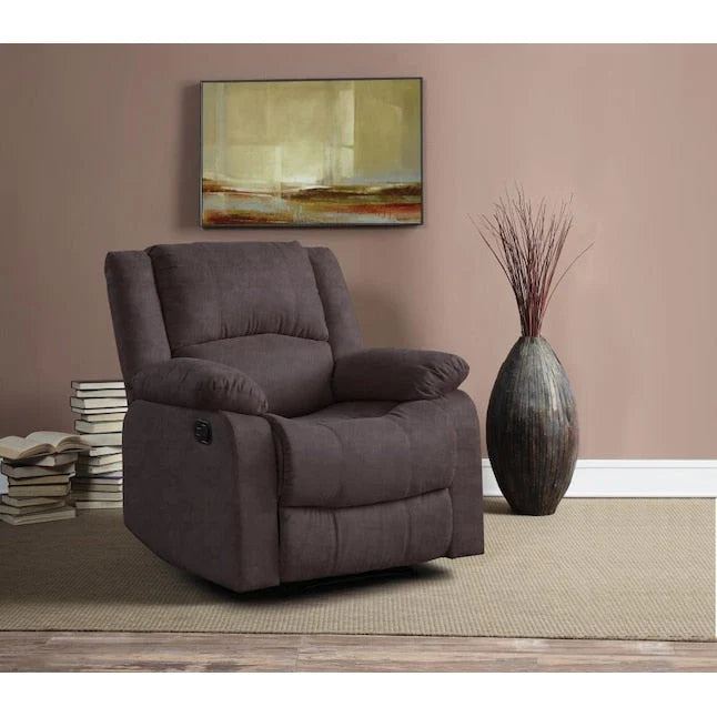 Relax A Lounger Chocolate Microfiber Recliner