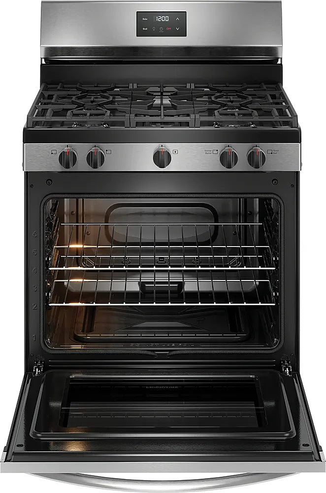 Frigidaire 5.1 Cu. Ft Freestanding Gas Range with Quick Boil Burner – Stainless Steel