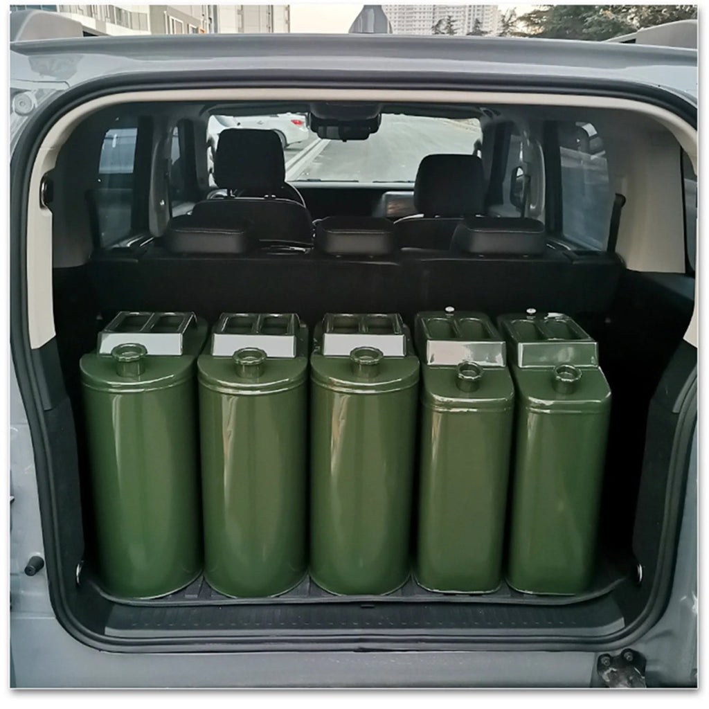 MoreChioce 20 Litre Metal Jerry Can Car Canister Holder Storage Tank with 3 Handles for Water Petrol Oil Water Alcohol