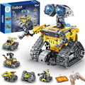 Sillbird Robot Building Kit with Remote Control Gifts for Kids Boys Ages 8-12, STEM Coding Robotic Technic Tracked Racer Car Toys for Birthday - Build 4in1 Model with 631 Pieces