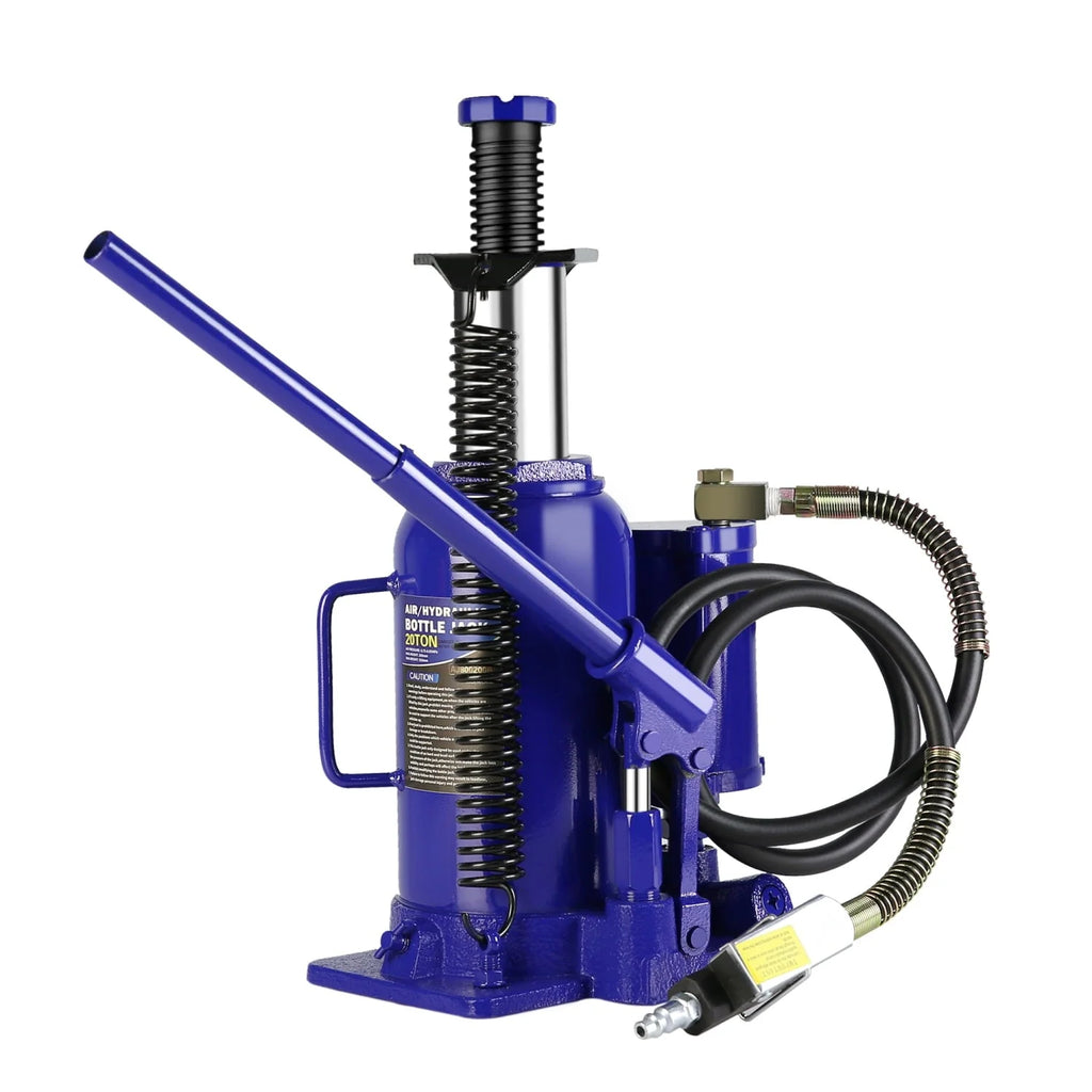 LoLado 20 Ton Pneumatic Air Hydraulic Bottle Jack with Manual Hand Pump Heavy Duty Auto Truck Travel Trailer Repair Lift