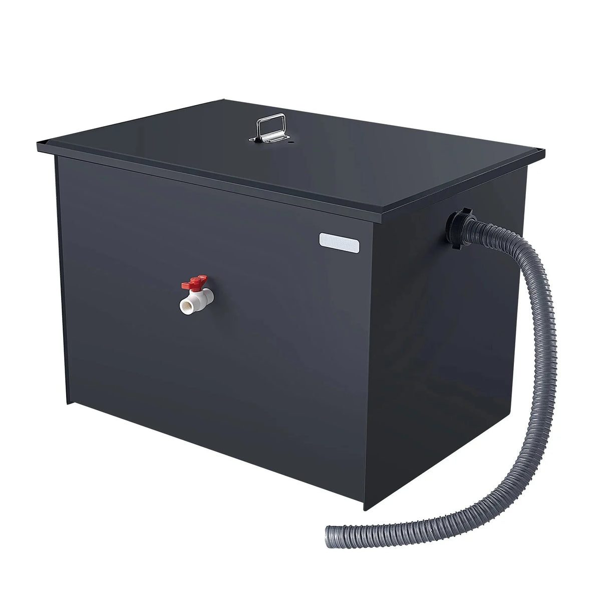 SKYSHALO Commercial Grease Interceptor 40LBS Trap Waste Carbon Steel Water Filter