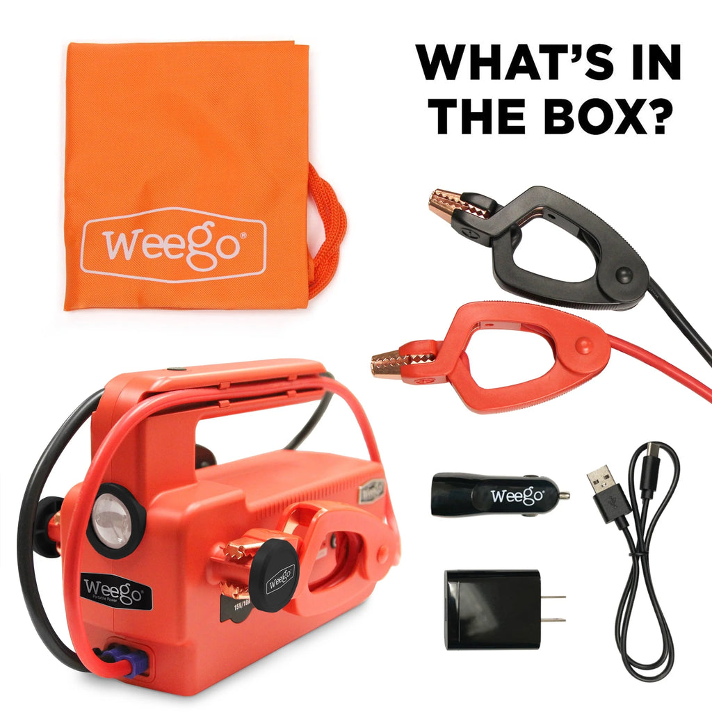 Weego 120 Portable 12V Lithium Jump Starter, 5000 Peak Amp, 1200A Cranking, USB Fast Charging