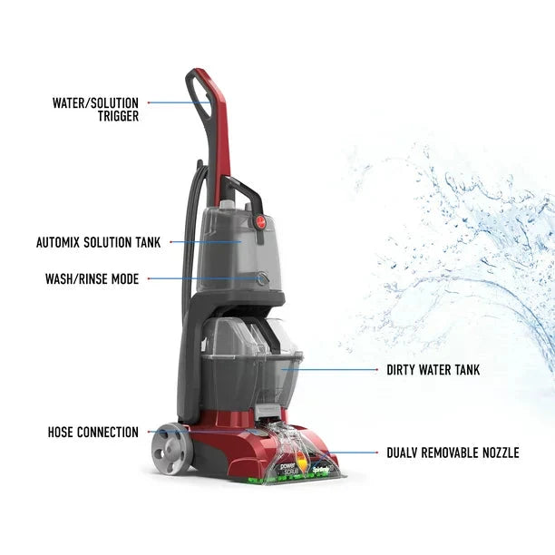 Hoover PowerScrub Carpet Cleaner With SpinScrub Technology， FH50135