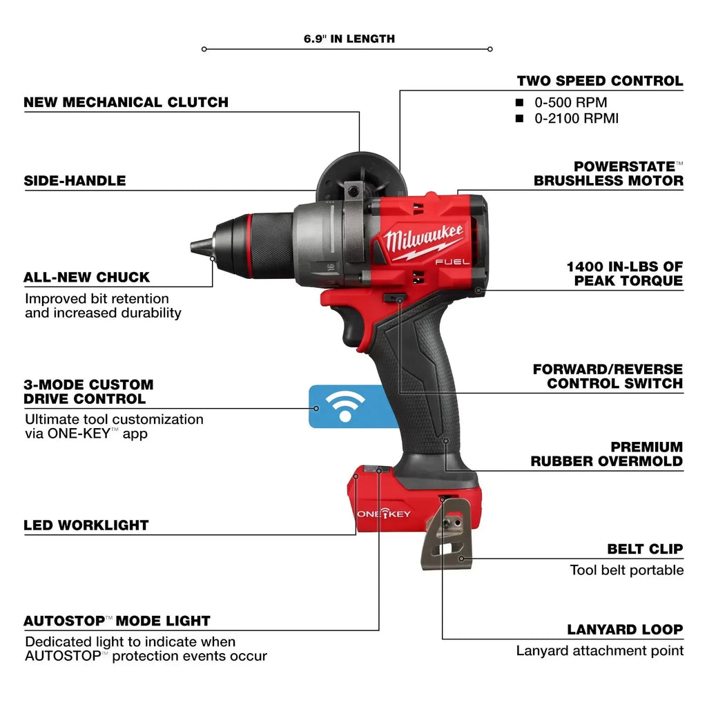 Milwaukee Pre-Sale Pre-Sale 2905-20 M18 FUEL 18V 1/2 Drill/Driver w/ ONE-KEY - Bare Tool