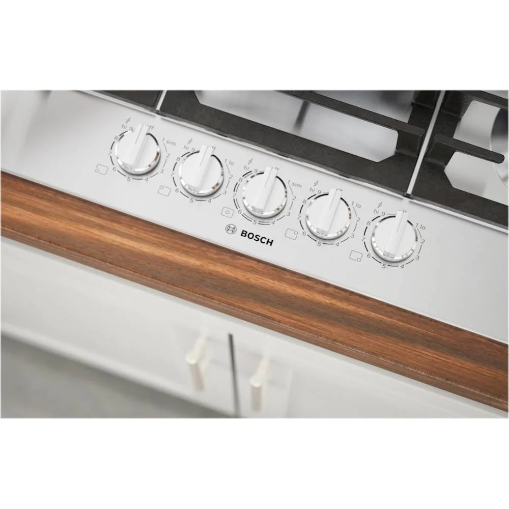 Bosch - 800 Series 30 Built-In Gas Cooktop with 5 burners - Silver