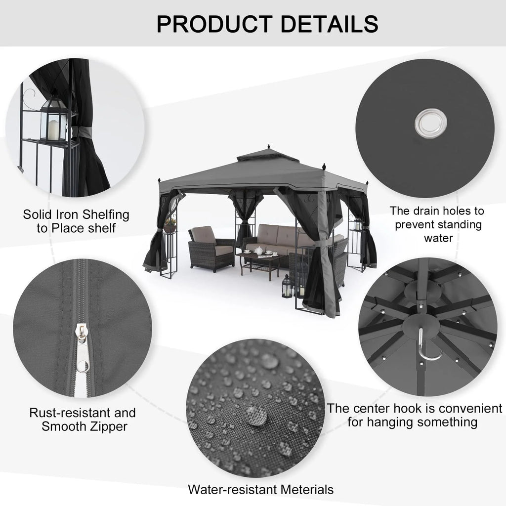 MASTERCANOPY Double Tiered Mosquito Netting Backyard