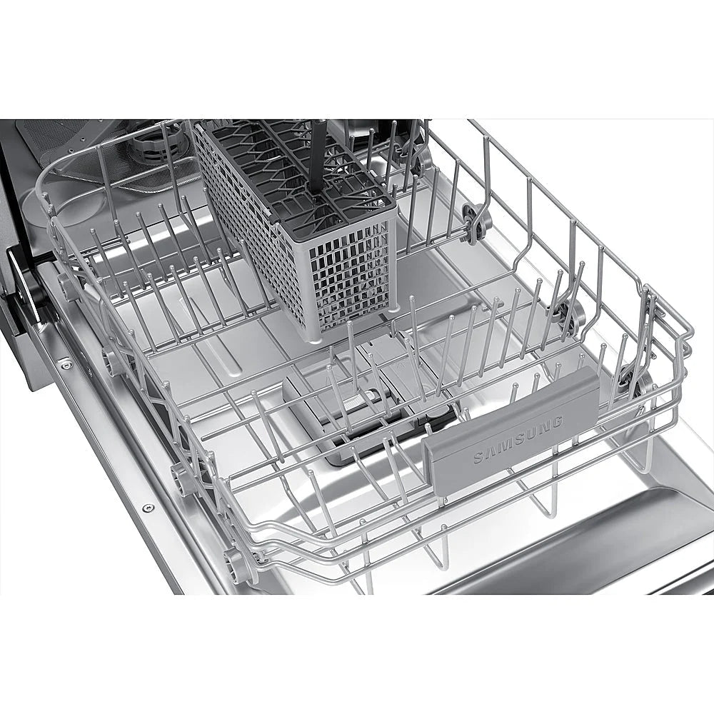Samsung - 18 Compact Top Control Built-in Dishwasher with Stainless Steel Tub, 46 dBA - Stainless steel