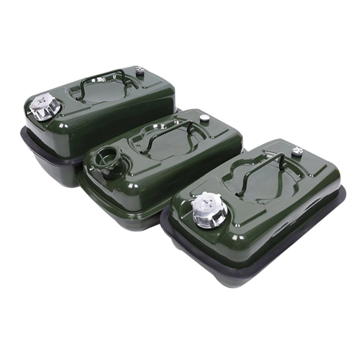 EUBUY 3L Metal Jerry Can with Iron Cap Motorcycle Canister Holder Storage Tank with Handle for Water Petrol Oil Water Alcohol